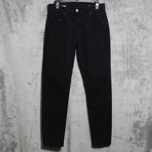 Mugsy Jeans Mens 31x30.5 Black Squid Inks Skinny Slim Stretch Logo Patch Denim
